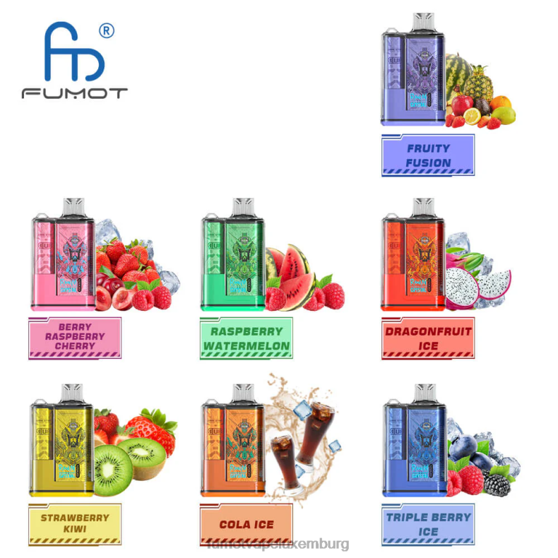 12000 Einweg-Vape-Box – 20 ml (1 Stück) Apfel-Beeren-Explosion Fumot Crystal BDR6J253 Fumot vape geschmack