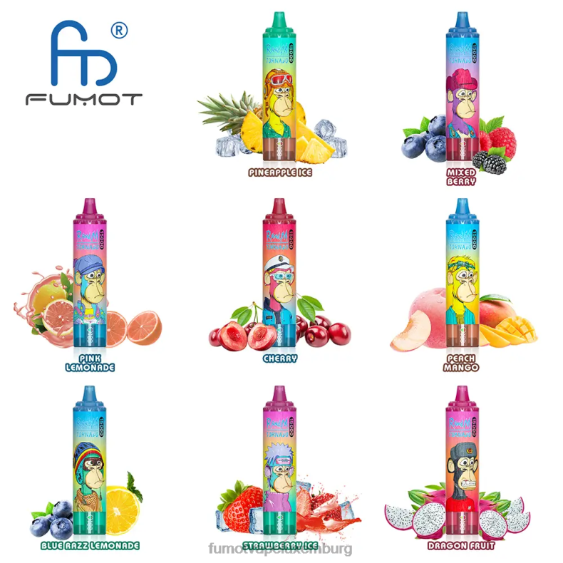 15000 Einweg-Vaporizer 25 ml (1 Stück) Blaubeere auf Eis Fumot Tornado BDR6J164 Fumot vape Lëtzebuerg