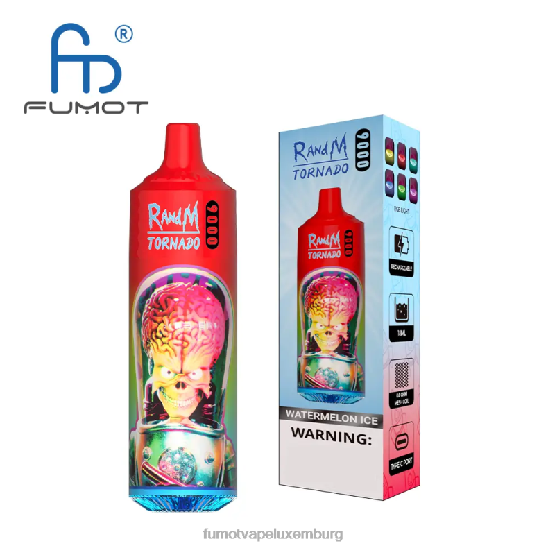 9000 Einweg-Vape-Pen – 18 ml (1 Stück) Kiwi, Passionsfrucht, Guave Fumot Tornado BDR6J14 Fumot vape Lëtzebuerg