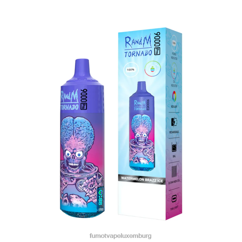 Einweg-Vaporizer 9000 Pro – 18 ml (1 Stück) pfirsichfarbene Mango-Ananas Fumot Tornado BDR6J246 Fumot vape Luxemburg