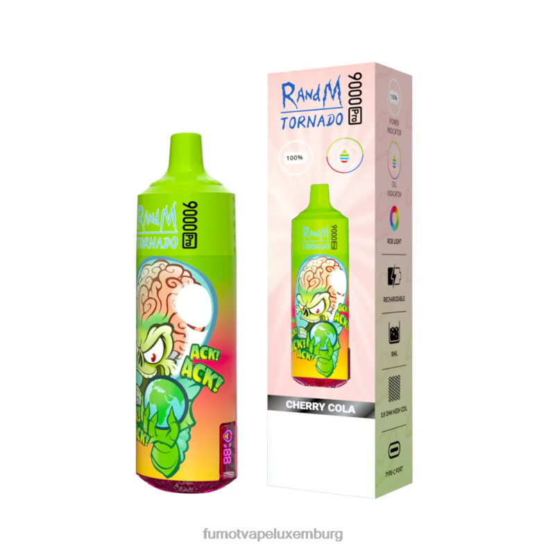 Einweg-Vaporizer 9000 Pro – 18 ml (1 Stück) pfirsichfarbene Mango-Ananas Fumot Tornado BDR6J246 Fumot vape Luxemburg