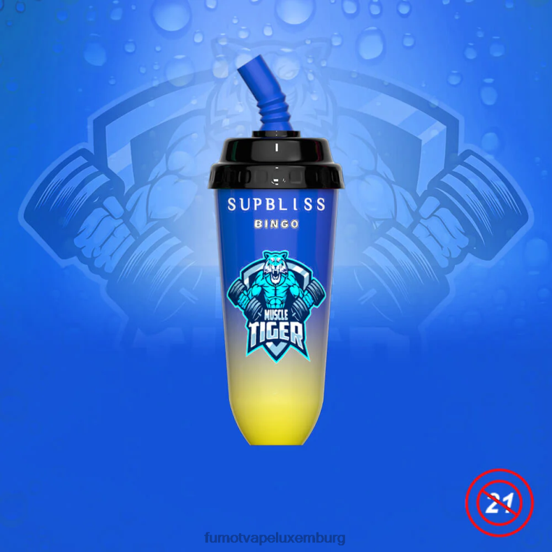 8000 Einweg-Vape-Pod-Gerät – 16 ml (1 Stück) blaue Razz-Kirsche Fumot Supbliss Bingo BDR6J394 Fumot vape Lëtzebuerg