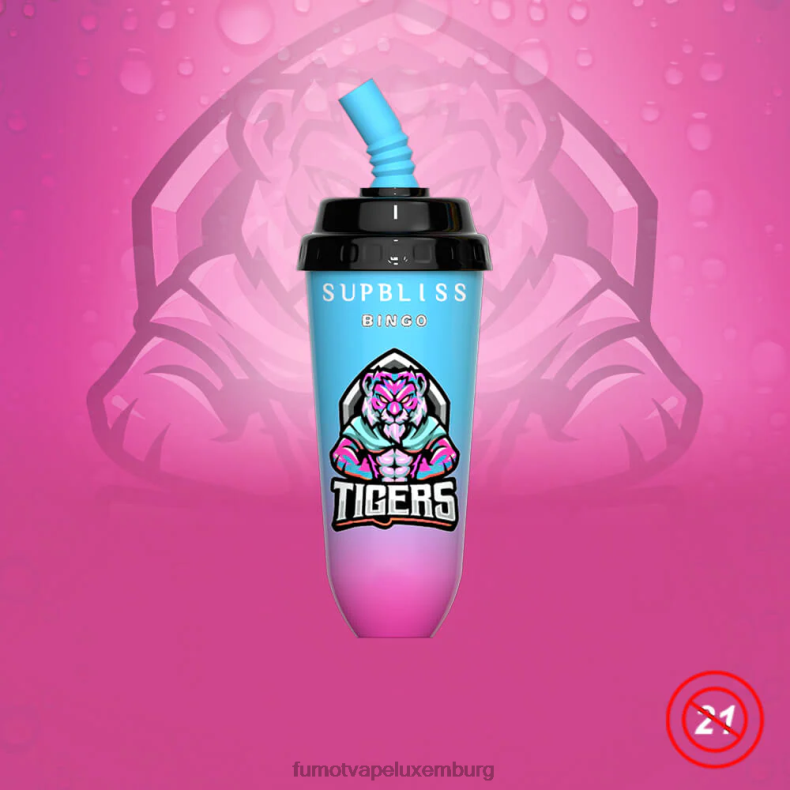 8000 Einweg-Vape-Pod-Gerät – 16 ml (1 Stück) blaue Razz-Kirsche Fumot Supbliss Bingo BDR6J394 Fumot vape Lëtzebuerg